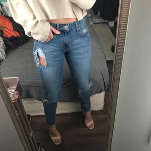 Boyfriend crop jeans